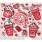 #195 CLEAR- 20oz -Valentine Coffee 9.4" x 8" Pattern Vinyl Wrap